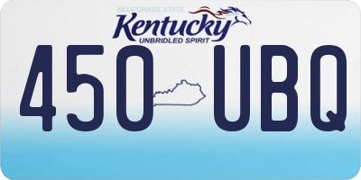 KY license plate 450UBQ