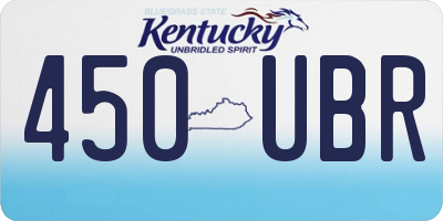KY license plate 450UBR