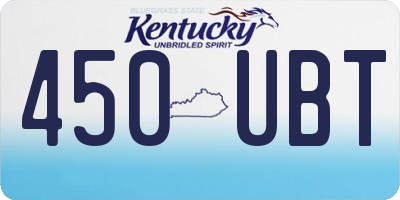 KY license plate 450UBT