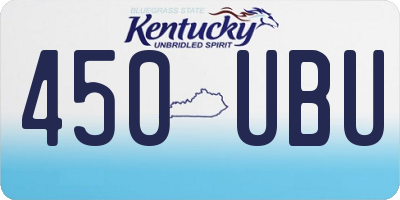 KY license plate 450UBU