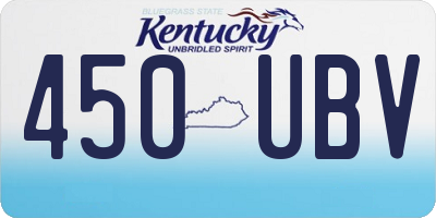 KY license plate 450UBV