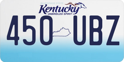 KY license plate 450UBZ