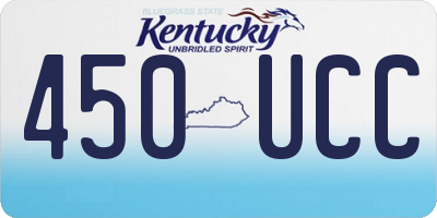 KY license plate 450UCC