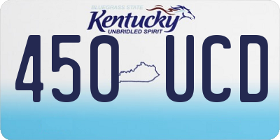 KY license plate 450UCD