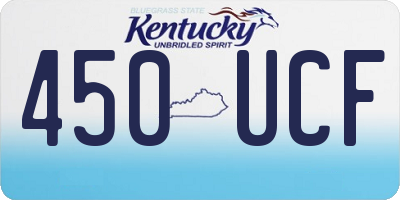 KY license plate 450UCF