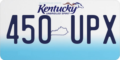 KY license plate 450UPX