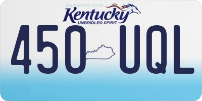 KY license plate 450UQL