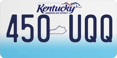 KY license plate 450UQQ