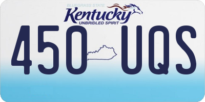KY license plate 450UQS