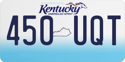 KY license plate 450UQT