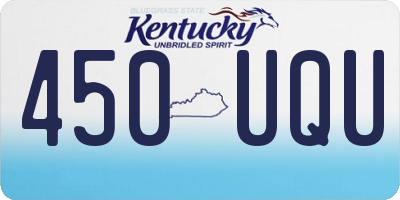 KY license plate 450UQU