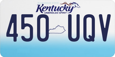 KY license plate 450UQV