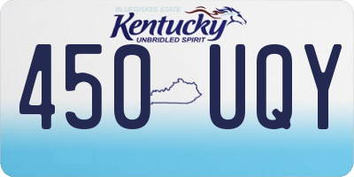 KY license plate 450UQY