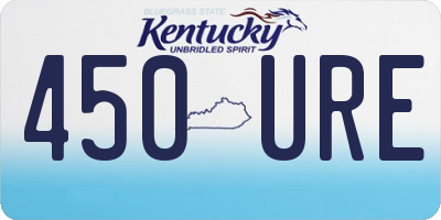 KY license plate 450URE