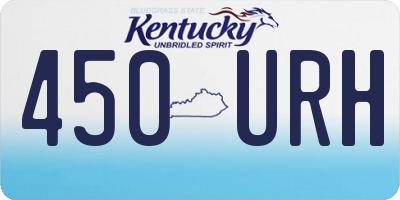 KY license plate 450URH