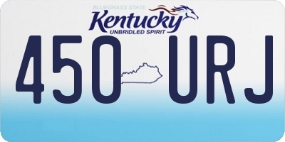 KY license plate 450URJ