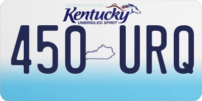 KY license plate 450URQ