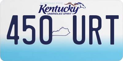 KY license plate 450URT