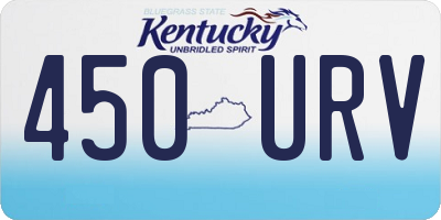 KY license plate 450URV