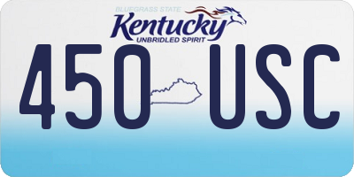 KY license plate 450USC