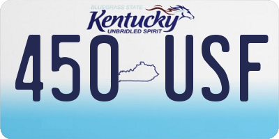 KY license plate 450USF