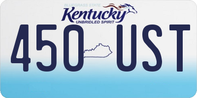 KY license plate 450UST
