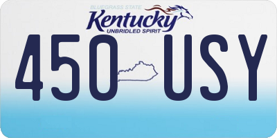 KY license plate 450USY