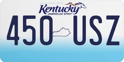 KY license plate 450USZ