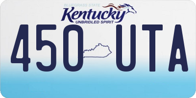 KY license plate 450UTA