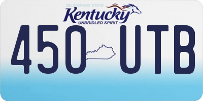 KY license plate 450UTB