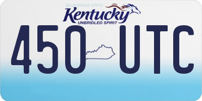 KY license plate 450UTC