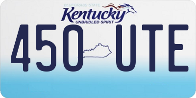 KY license plate 450UTE