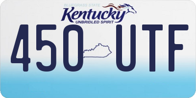 KY license plate 450UTF