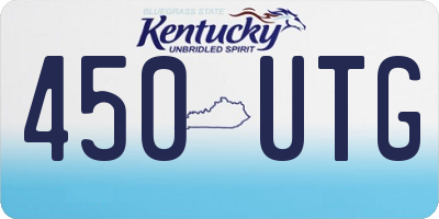 KY license plate 450UTG