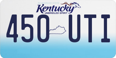 KY license plate 450UTI