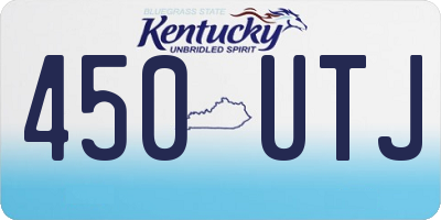KY license plate 450UTJ