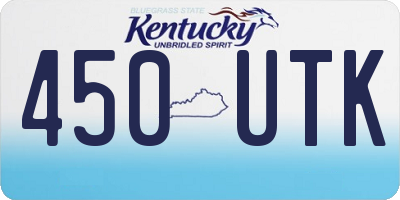 KY license plate 450UTK