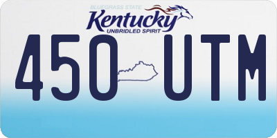 KY license plate 450UTM