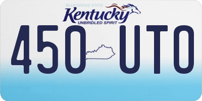 KY license plate 450UTO