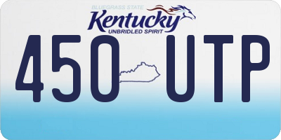 KY license plate 450UTP