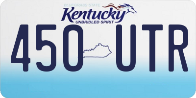 KY license plate 450UTR
