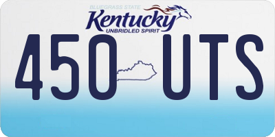 KY license plate 450UTS