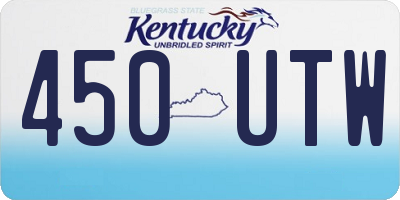 KY license plate 450UTW