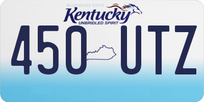 KY license plate 450UTZ