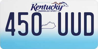 KY license plate 450UUD
