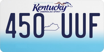 KY license plate 450UUF