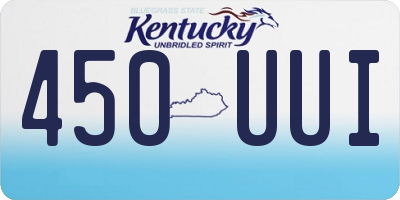 KY license plate 450UUI