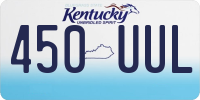 KY license plate 450UUL