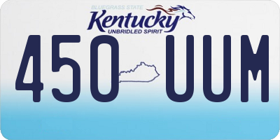 KY license plate 450UUM