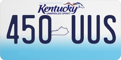 KY license plate 450UUS